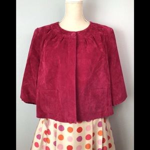Yvonne & Marie Cropped Suede Leather Jacket